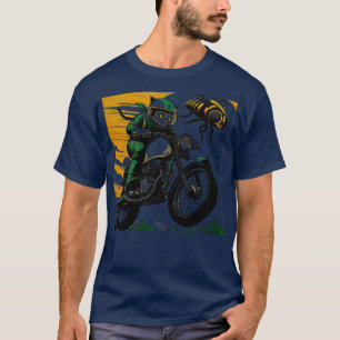 T-shirt J'aime ma moto mon chat Cicadas Cat 2024 et m