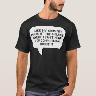 T-shirt J'aime ma musique country dans un volume où je mon