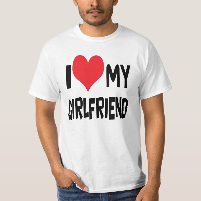 T-shirt J'aime ma petite amie (Devant)