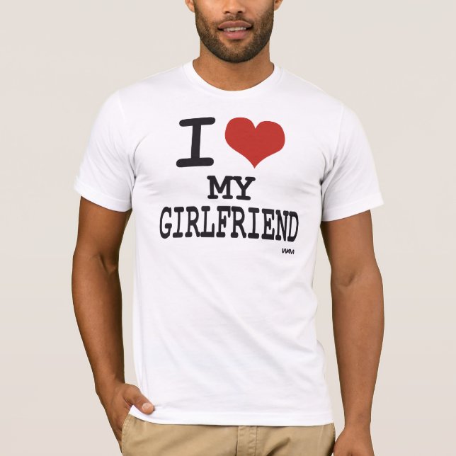 T-shirt J'aime ma petite amie (Devant)