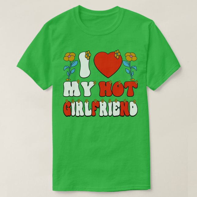 T-shirt J'aime ma petite amie chaude (Design devant)