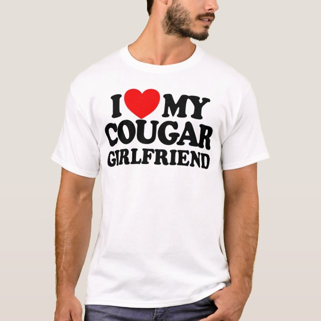 T-shirt J'Aime Ma Petite Amie Cougar (Devant)