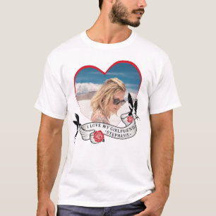 T-shirt J'Aime Ma Petite Amie Femme Gothique Vieux Style T