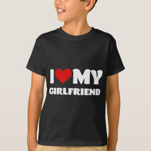 T-shirt J'Aime Ma Petite Amie Je Coeur Ma Petite Amie T
