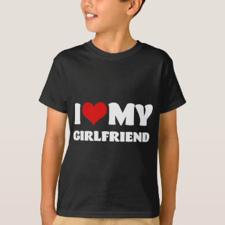 T-shirt J'Aime Ma Petite Amie Je Coeur Ma Petite Amie T