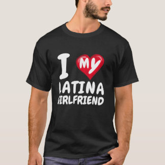 T-shirt J'aime ma petite amie latine I Red Heart GF Couple