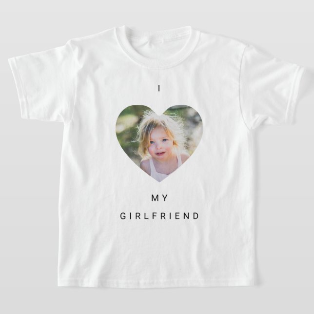 T-shirt J'aime ma petite amie, mes enfants (Poser)
