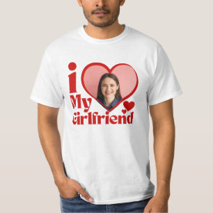 T-shirt J'aime ma petite amie personnalisé