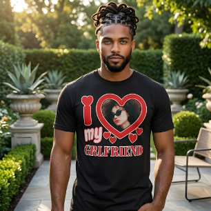 T-shirt J'aime ma petite amie Personnalisé