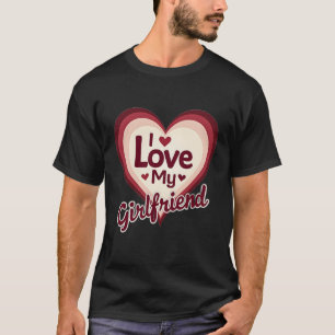 T-shirt J'aime ma petite amie personnalisé
