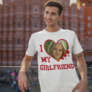 T-shirt J'Aime Ma Petite Amie Personnalisée