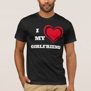 T-shirt J'Aime Ma Petite Amie Personnalisée