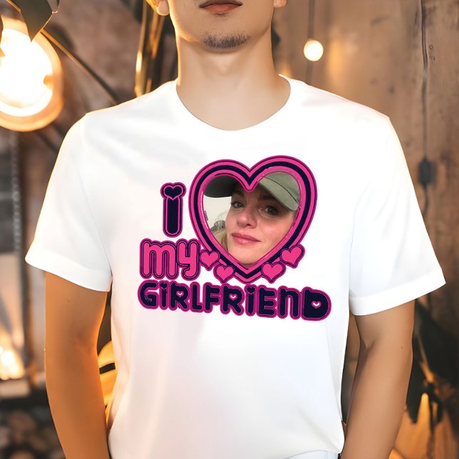 T-shirt J'Aime Ma Petite Amie Personnalisée Chemise Person (Créateur téléchargé)