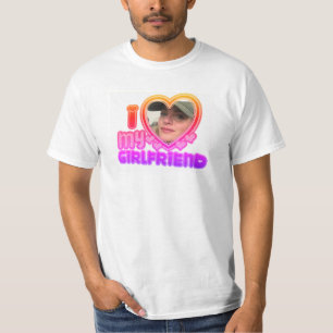 T-shirt J'Aime Ma Petite Amie Personnalisée Chemise Person