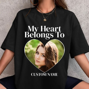T-shirt J'aime ma petite amie personnalisez votre propre i