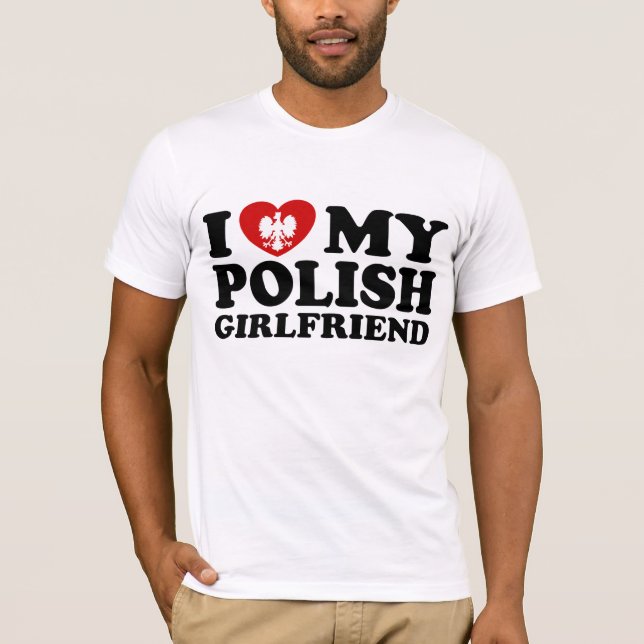 T-shirt J'Aime Ma Petite Amie Polonaise (Devant)
