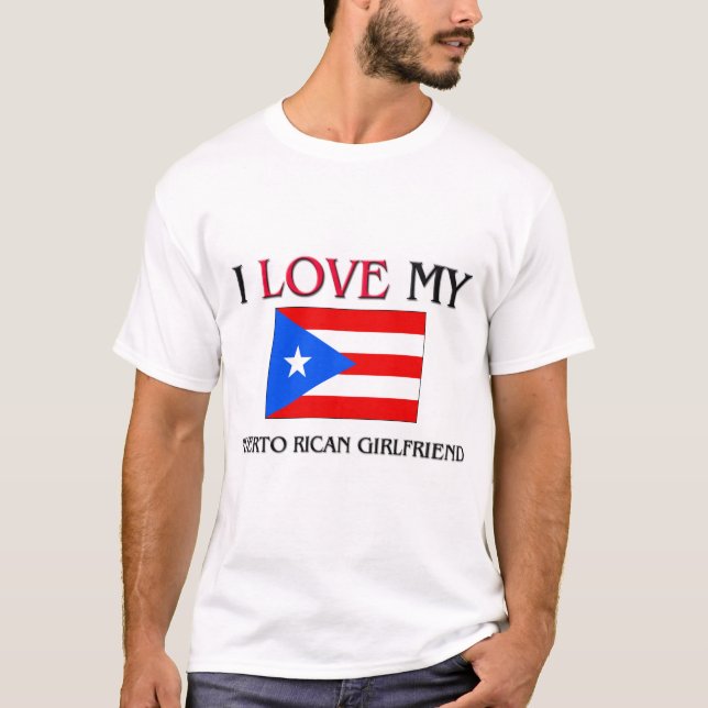 T-shirt J'Aime Ma Petite Amie Portoricaine (Devant)