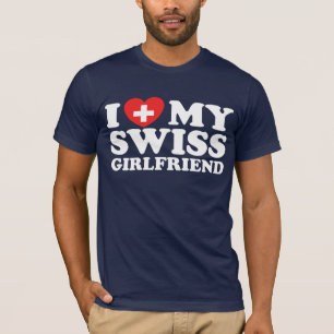 T-shirt J'aime ma petite amie suisse