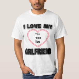 T-shirt J'aime ma petite amie t-shirt, chemises d'amour Va