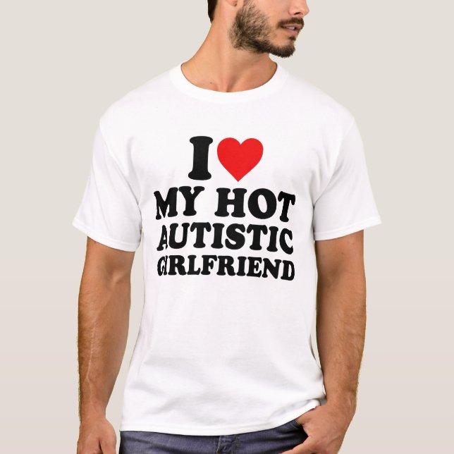T-shirt J'Aime Ma Petite Autiste Chaude (Devant)