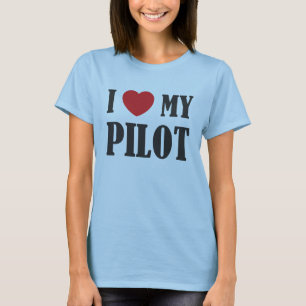 T-shirt J'aime ma pièce en t pilote