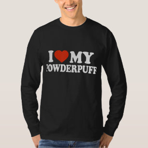 T-shirt J'Aime Ma Poudrière, Amoureux des chiens Chinois C