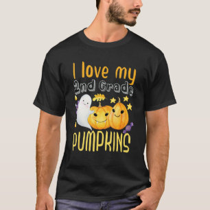 T-shirt J'Aime Ma Salle D'Enseignement Citrouille De Deuxi
