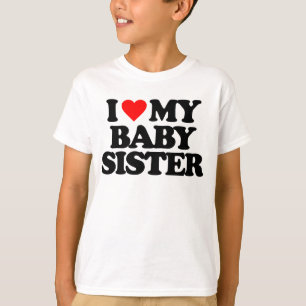 T-SHIRT J'AIME MA SOEUR DE BÉBÉ