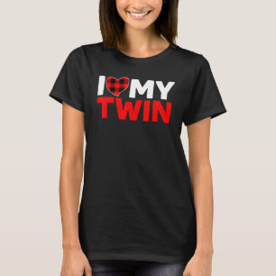 T-shirt J'aime ma sœur jumelle jumeaux frère appariement