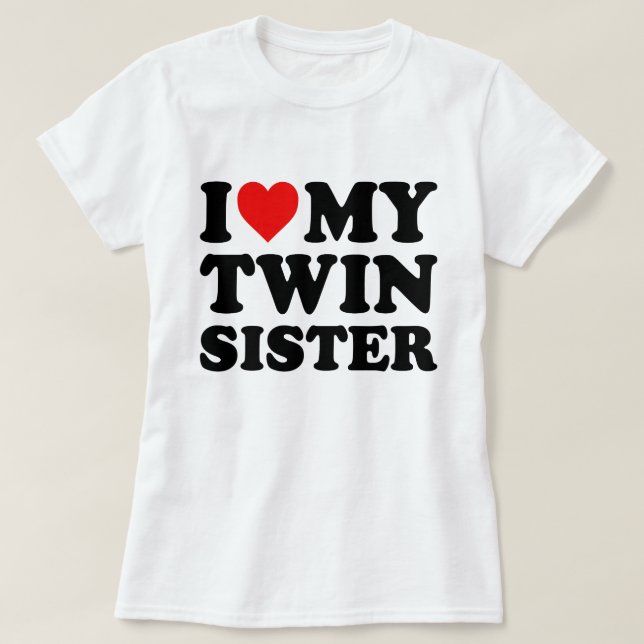 T-shirt J'Aime Ma Soeur Twin (Design devant)