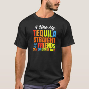 T-shirt J'Aime Ma Tequila Straight LGBT Pride Tequila