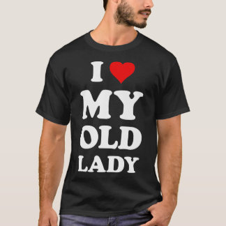 T-shirt J'Aime Ma Vielle DameAmusante Mari Papa Groom