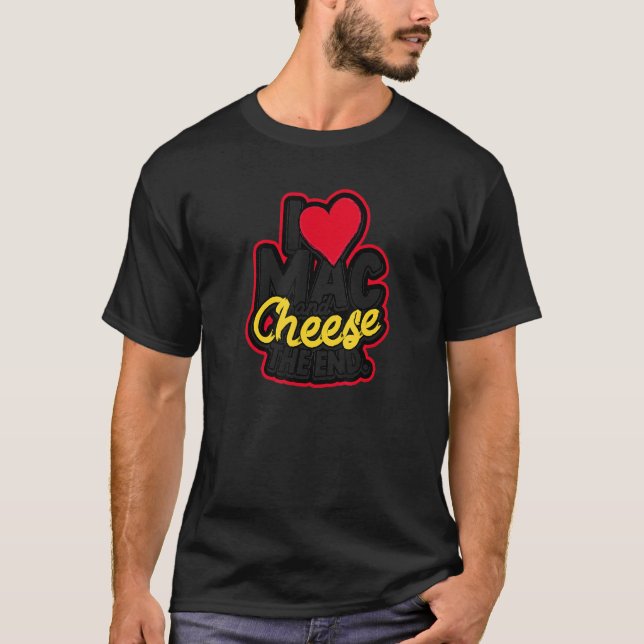 T-shirt J'Aime Mac Et Fromage. La fin. Fromage Parmesan M (Devant)