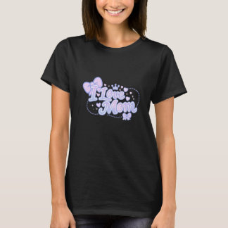 T-shirt J'aime Maman – Conception Pastel Kawaii