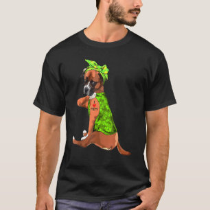 T-shirt J'aime maman Tattoo Boxer Chien Jour de la Saint P