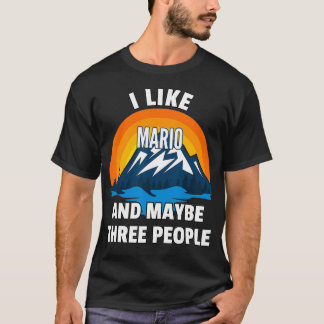 T-shirt J'Aime Mario Et Peut-Être Trois Personnes