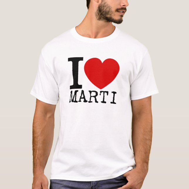 T-shirt J'aime Marti (le noir) (Devant)