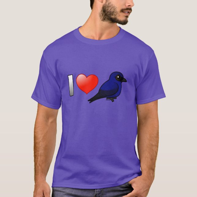 T-shirt J'aime Martins pourpre (Devant)