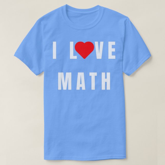 T-shirt J'aime Math Simple design 1 (Design devant)