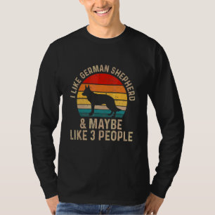 T-shirt J'Aime Mauvais Mon Chien Et Peut-Être 3 Personnes