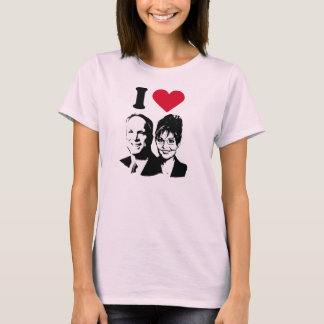 T-shirt J'aime Mccain Palin