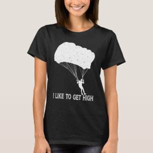 T-shirt J'aime me sentir en altitude Parachute Parachutism