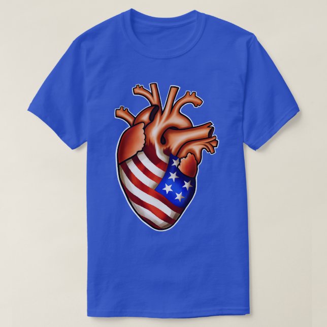 T-shirt J'aime MericaMerica dans mon coeur (Design devant)