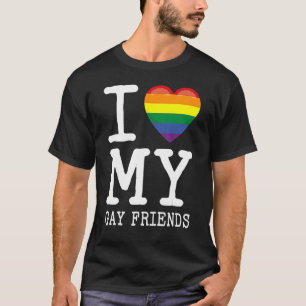 T-shirt J'Aime Mes Amis Gay Je Transgenre Homosexuel Rai