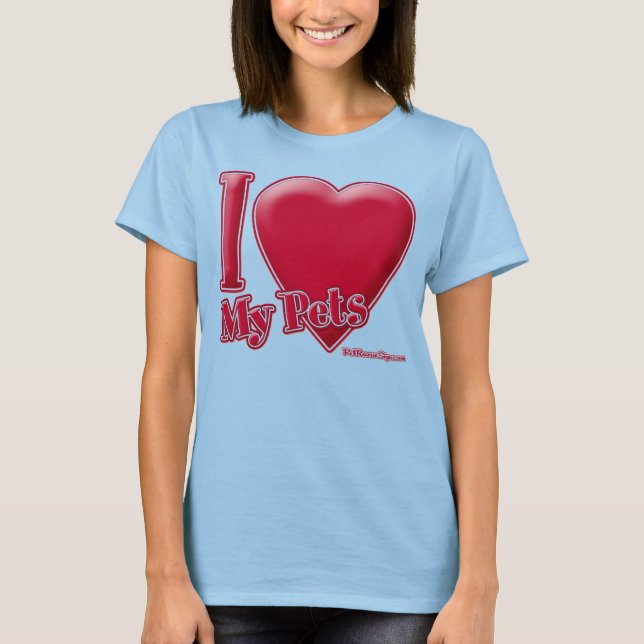 T-shirt J'aime mes animaux (Devant)