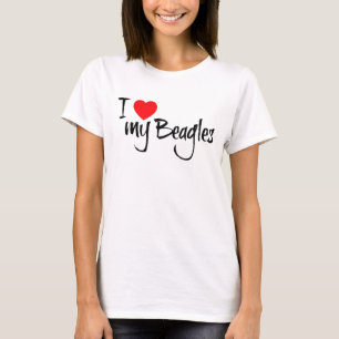 T-shirt J'aime mes Beagles