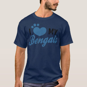 T-shirt J'aime mes Bengaux Design Bengale Chat