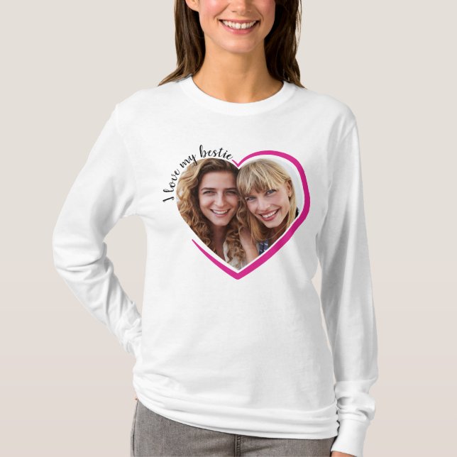 T-shirt J'Aime Mes Besoins Pink Heart Photo (Devant)