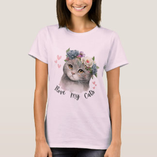 T-shirt J'aime mes chats