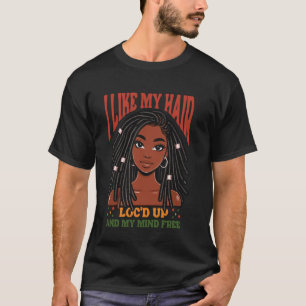 T-shirt J'aime mes cheveux attachés et mon esprit libre No